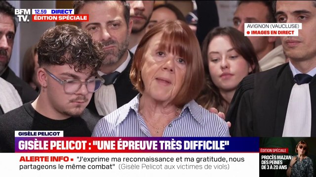 Viols de Mazan: Gisèle Pelicot dit ne jamais avoir regretté d'avoir ouvert ce procès au public
