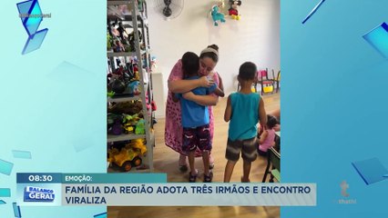 Momento emocionante entre mãe e filhos adotivos em Jundiaí viraliza nas redes sociais
