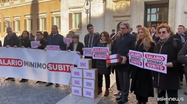 Salario minimo, parlamentari di Pd, M5s, Avs consegnano firme per pdl
