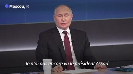 Poutine déclare qu'il n'a pas rencontré Assad à Moscou mais qu'il envisage de le faire