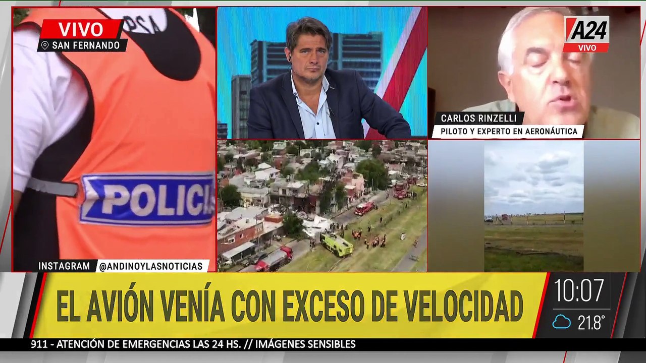 ⚫ EL EXPERTO EN AERONÁUTICA CARLOS RINZELLI, ANALIZA EL ACCIDENTE AÉREO DE SAN FERNANDO