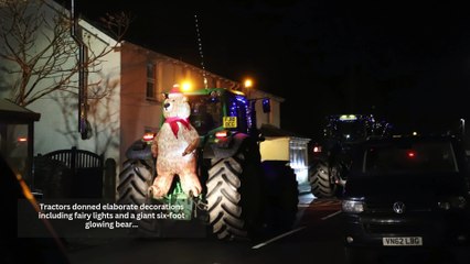 Christmas brought to Dyfi Valley with spectacular tractor run raising over £1,500 for local causes