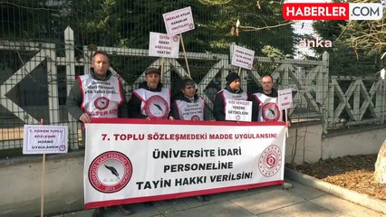 Üniversite İdari Personelleri Sendikası Tayin Sorununu Çözmek İçin Eylemde