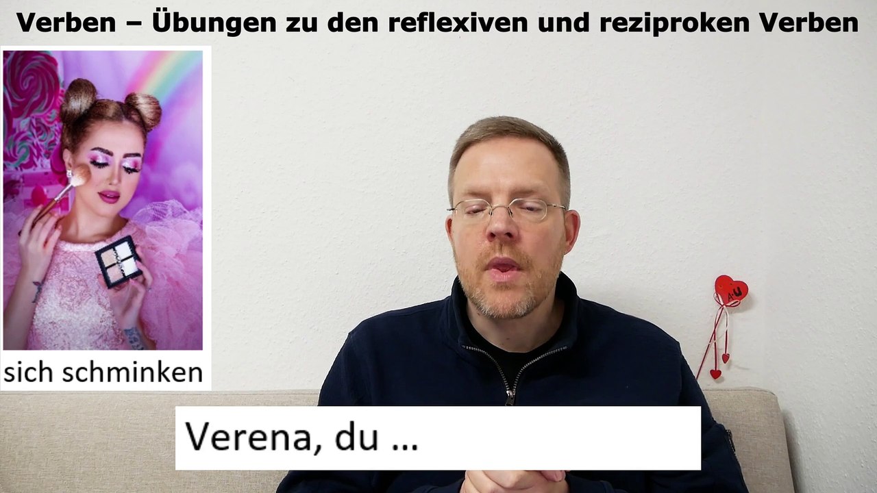 Grammatik für die Grundstufe A1-B1 – Teil 023 – Übungen zu reflexiven/reziproken Verben