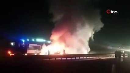 Ankara'da korkunç kaza! Takla atan araç alevlere teslim oldu: 2 yaralı