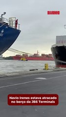 Cargueiro fica meia hora à deriva no Itajaí-açu