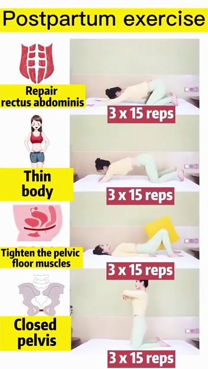 Postpartum Exercise #workouts #fitness #exercises #postpartum #postpartumrecovery