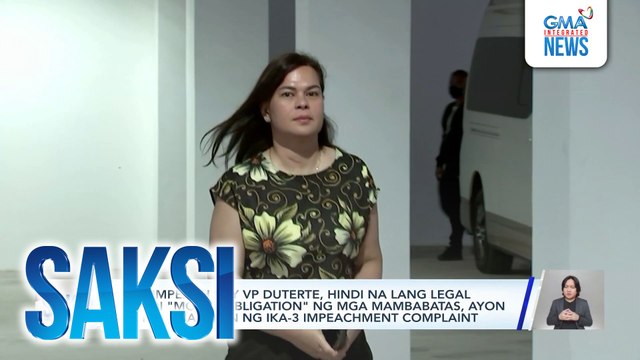Ikatlong impeachment complaint laban kay VP Sara Duterte, inihain ng mga pari, abogado, at miyembro ng NGO | Saksi
