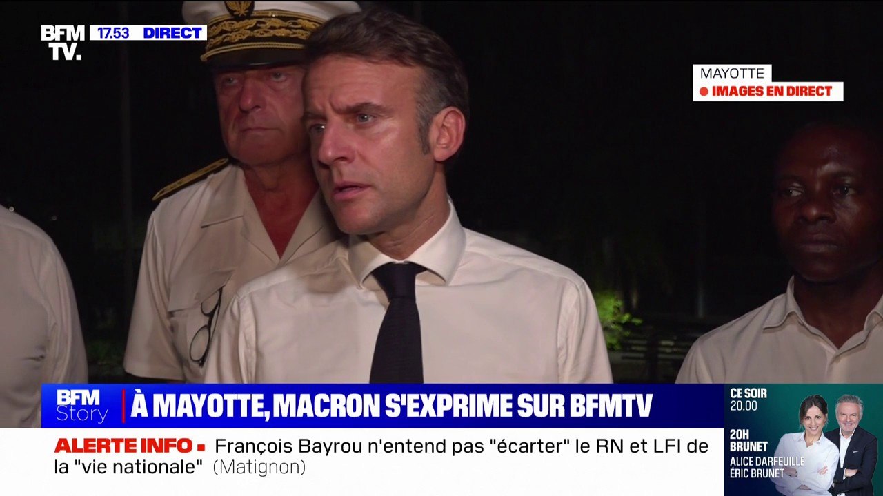Mayotte: "Je suis là pour manifester la solidarité de la Nation", affirme Emmanuel Macron