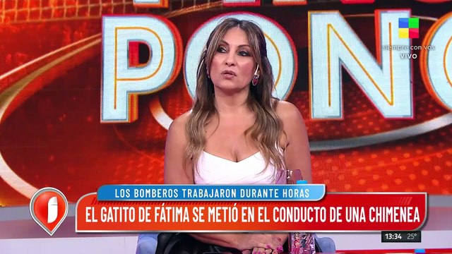 El gatito de Fátima Florez atrapado en una chimenea: los bomberos trabajaron durante horas para rescatarlo