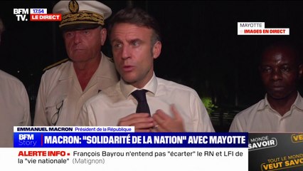 Eau et alimentation à Mayotte: "Les premières livraisons de fret sont en train d'arriver", indique Emmanuel Macron