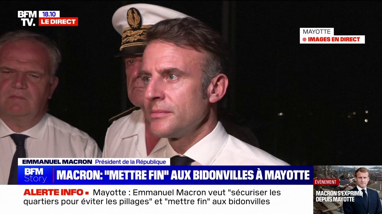 Reconstruction de Mayotte: "On est capables de faire ces très grandes choses (...) parfois mieux que les choses du quotidien", assure Emmanuel Macron