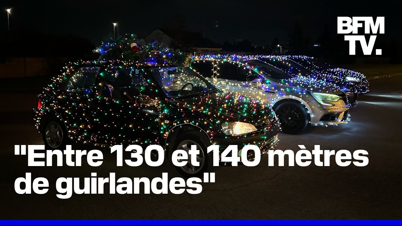ROBIN DE BFM - Véritable tendance, des automobilistes décorent leurs voitures pour les fêtes de fin d'année