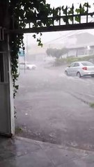 Chove granizo em Samambaia, nesta quinta-feira (19/12)
