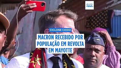 Macron leva ajuda humanitária e avalia destruição em Mayotte