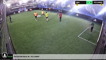 Faute de Paul W - FC LARNY