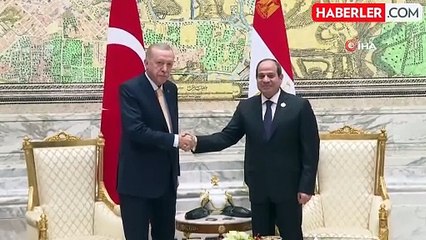 Cumhurbaşkanı Erdoğan, Mısır Cumhurbaşkanı es-Sisi ile görüştü