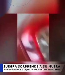 Suegra sorprende a su nuera siendo infiel
