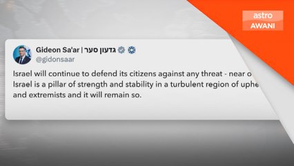 Israel tonggak kestabilan serantau - Menteri Luar Israel