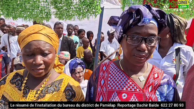 Pamelap le résumé de la cérémonie d'installation du district. Le président sortant ;entrant le vice président et la directrice adjointe de l'école ALF