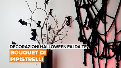 Decorazioni Halloween fai da te: Bouquet di pipistrelli