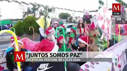Familias disfrutan el desfile navideño 'Juntos Somos Paz', en Zacatecas