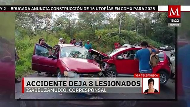 En Veracruz, 8 personas lesionadas fue el saldo de un accidente viales