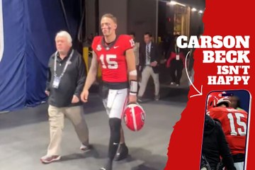Carson Beck, Georgia QB, walking out from the Clemson clash