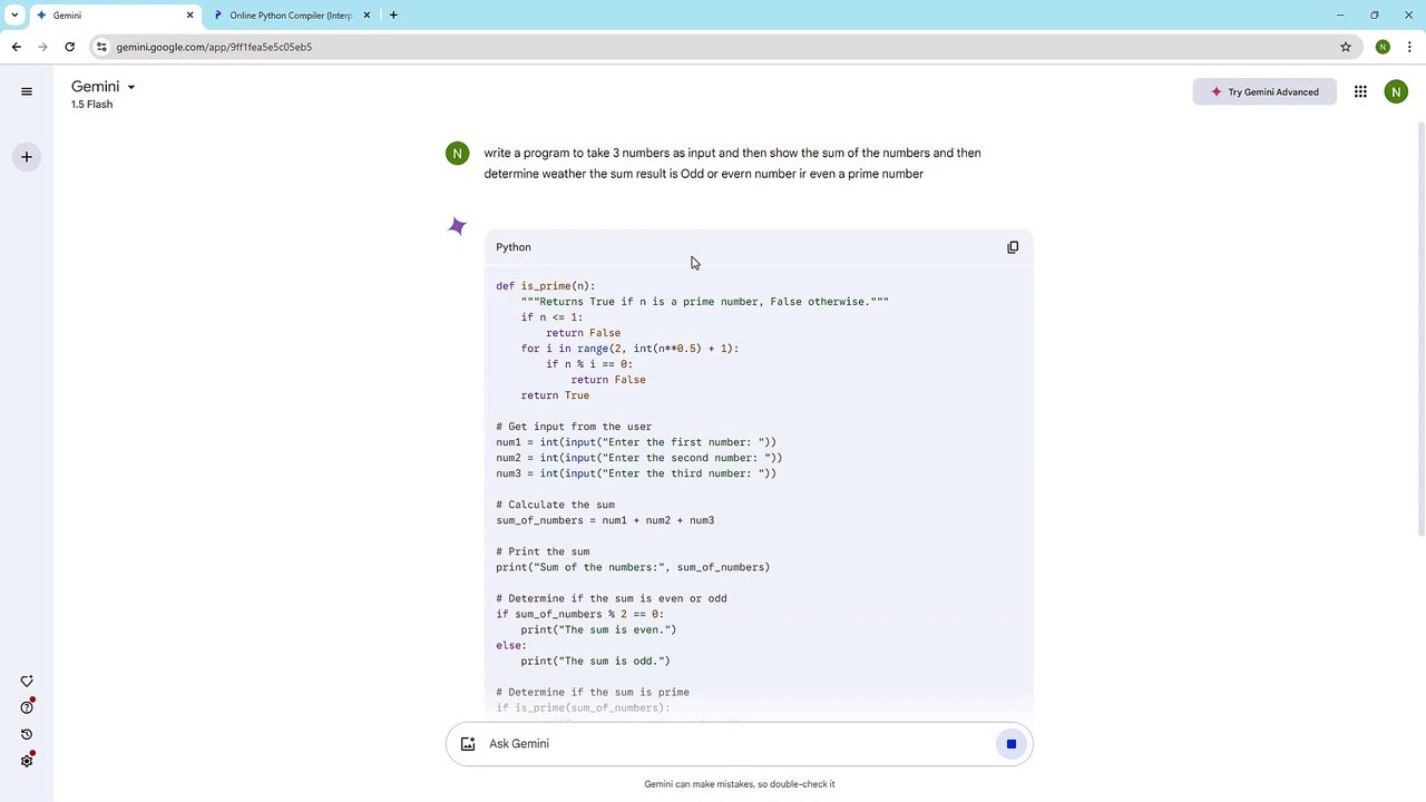 Google Gemini Course Section 30 Programming Codes Generation
