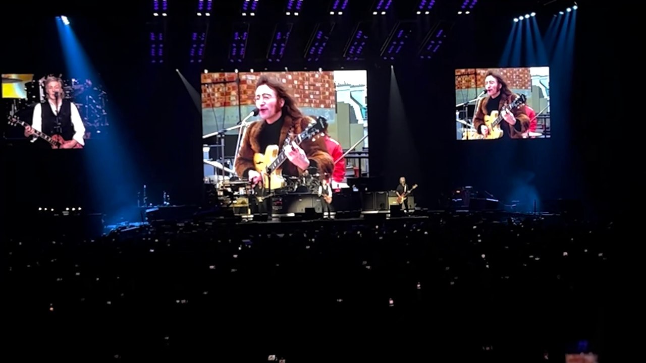 Paul McCartney performs virtual duet with John Lennon
