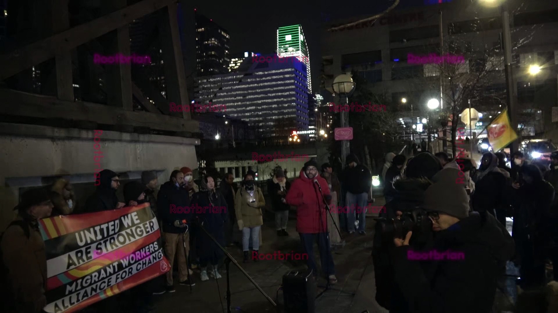 International Migrants Day - Rally - Toronto Chinese Railroad Workers Memorial - 9 Blue Jays Way