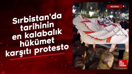 Sırbistan'da tarihinin en kalabalık hükümet karşıtı protesto
