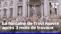 La célèbre fontaine de Trevi rouvre après 3 mois de travaux, le nombre de visiteurs désormais limité