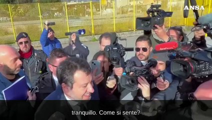 Salvini: "Entro in aula orgoglioso, oggi e' una bella giornata"