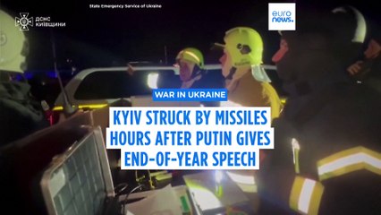 Kyiv struck by missiles hours after Putin gives end-of-year speech
