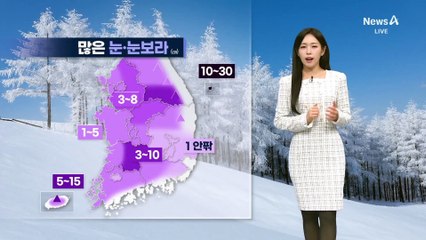 [날씨]많고 강한 눈…‘눈보라’ 주의