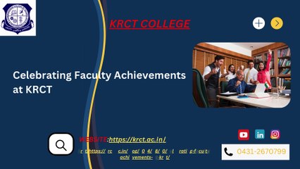 KRCT Faculty Achievements & Celebration 🎉