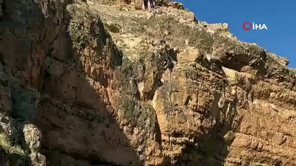 Ekipler seferber oldu! Keçi böyle kurtarıldı