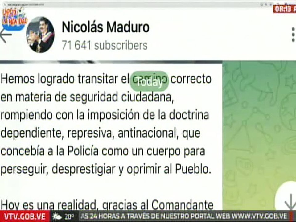 Caracas | Pdte. Nicolás Maduro felicita a la Policía Nacional Bolivariana en su 15° Aniversario