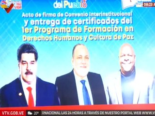Caracas | ENADDHH y Defensoría del pueblo entregan certificados a líderes pacificadores
