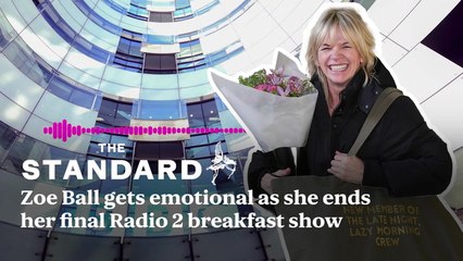 Zoe Ball in tears during final Radio 2 breakfast show as she signs off: 'It's been such a gift'