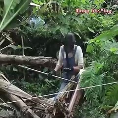 Tow months later I demolished a bamboo house for 6 years and built a house without