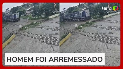 Idoso sobrevive após ser atingido por trem no Paraná