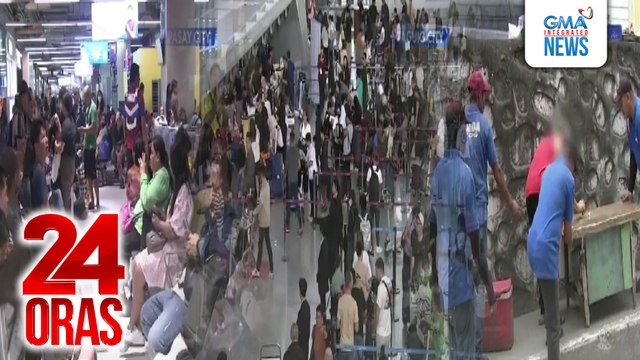 24 Oras: (Part 1) Karamihan sa mga biyahe sa PITX, fully-booked na; Mga pasaherong paalis at dumarating sa bansa, unti-unti nang dumadagsa sa NAIA; Mga nagtitinda sa ilalim ng tulay sa C-5 road sa Taguig, pinaalis ng MMDA, atbp.