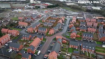 Fresh aerial footage over Coseley New Village development, Tipton.