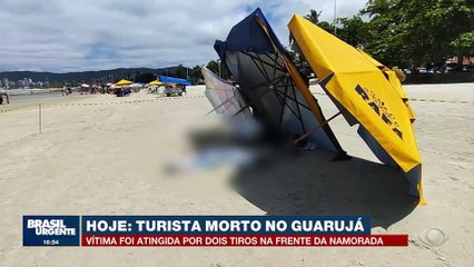 Turista é morto a tiros em praia no Guarujá