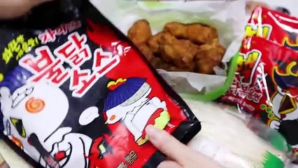 ASMR MUKBANG _ 핵불닭쌈 불닭버섯 양념치킨 먹방 & 레시피🔥 FRIED CHICKEN AND NUCLEAR FIRE NOODLE WRAPS! SPICY MUSHROOMS