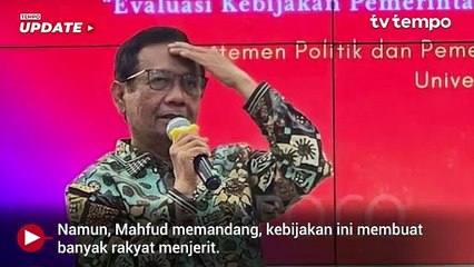 Soal Kenaikan PPN 12 Persen, Mahfud Md: Rakyat Menjerit