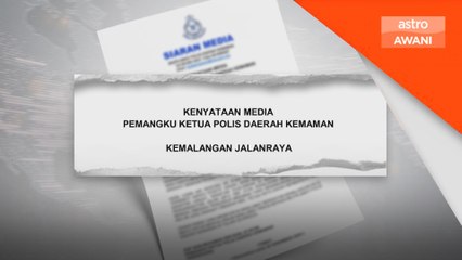 Polis tahan pemandu lelaki terlibat kemalangan, positif dadah