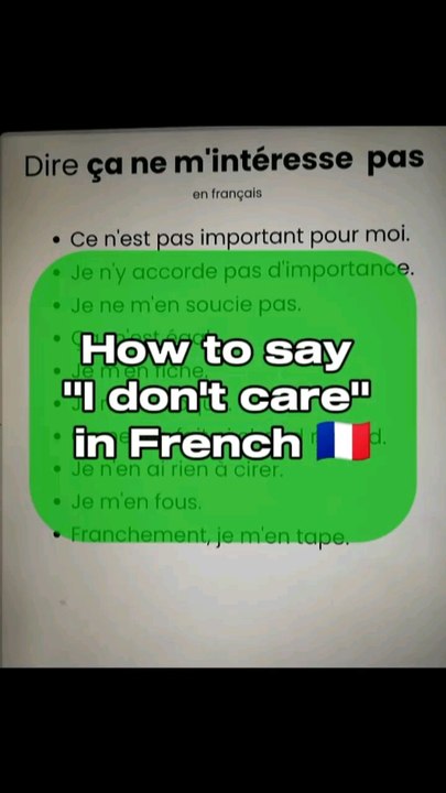 How to say "I don't care" in French🇨🇵|Learn and speak french with Alain and Moh 😀
